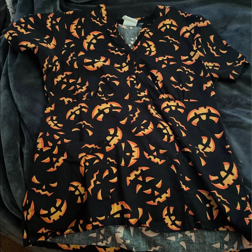 Halloween scrub top